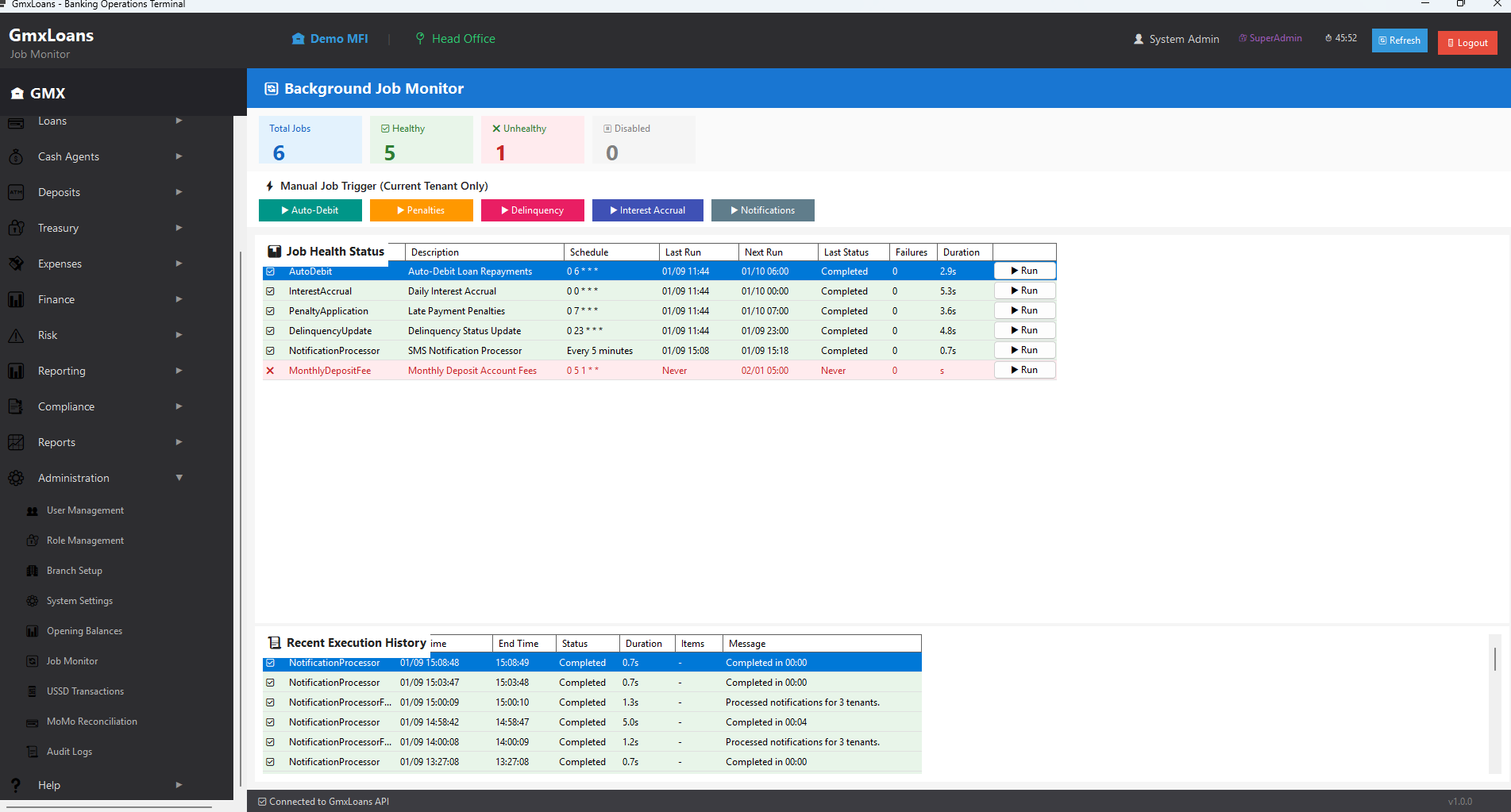 Background Job Monitoring